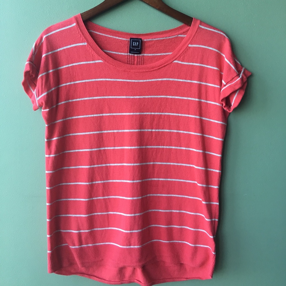Red Striped Sweater Tee